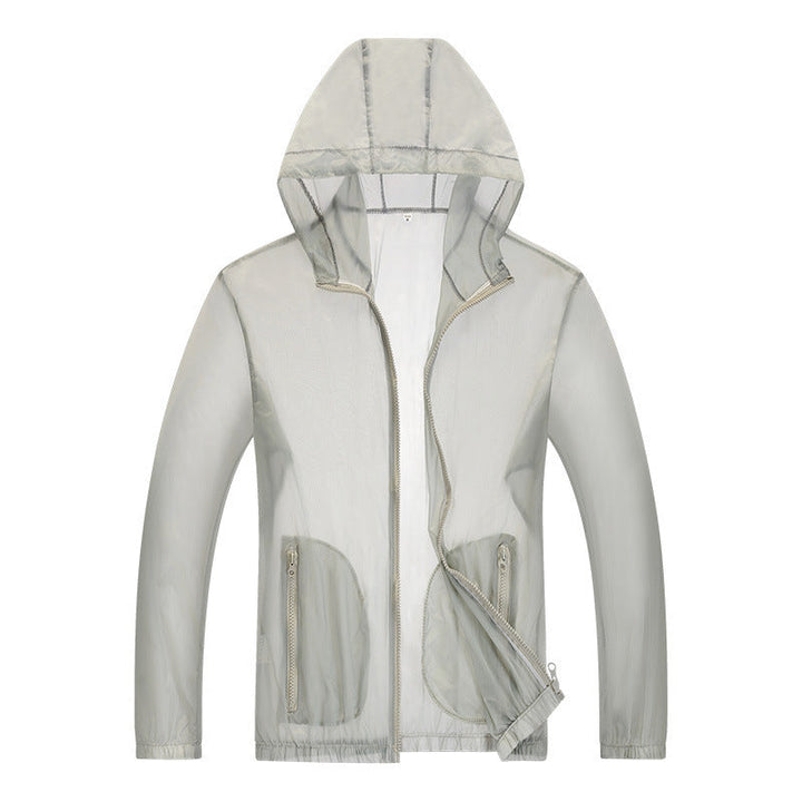 Herren ultraleichte Regenjacke mit verstellbarem Kapuzenbereich und reflektierenden Elementen Drune