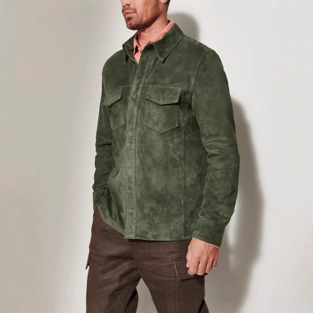 Herren hochwertige Vegan lederjacke im klassischen Design Drune