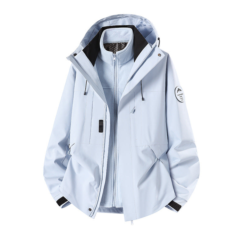 Herren Wetterfeste technische Softshell‑Trekkingjacke mit Kapuze und isolierendem Inneneinsatz Drune