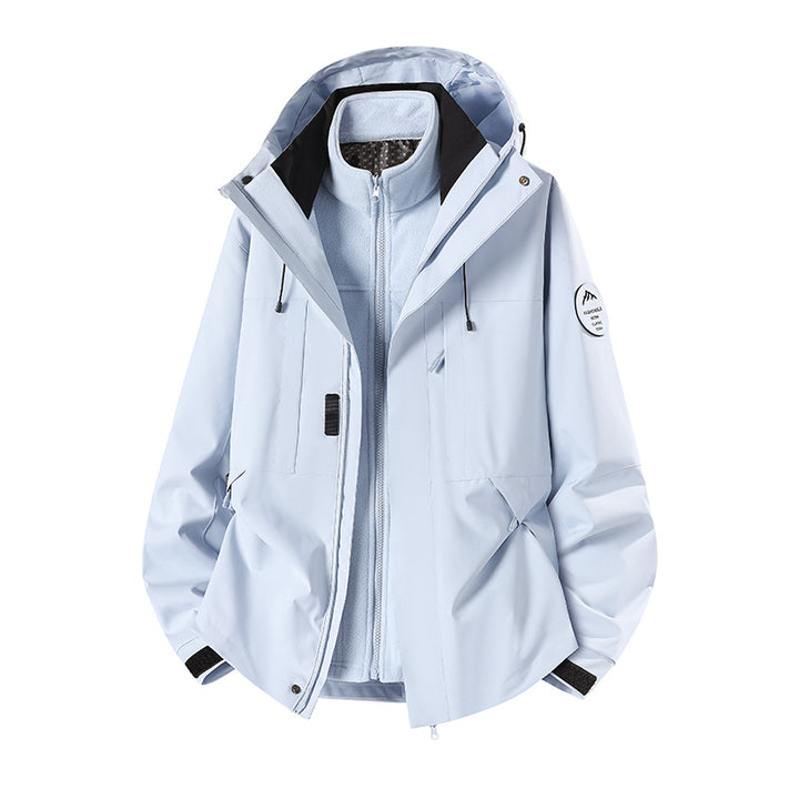 Herren Wetterfeste technische Softshell‑Trekkingjacke mit Kapuze und isolierendem Inneneinsatz Drune
