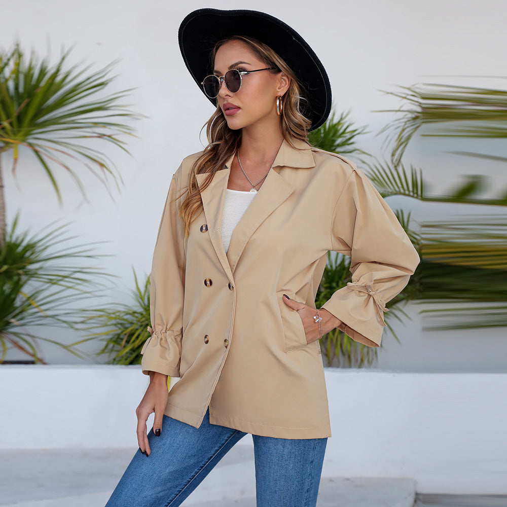 Damen Lässige und modische Utility-Jacke mit dekorativen Knöpfen Drune