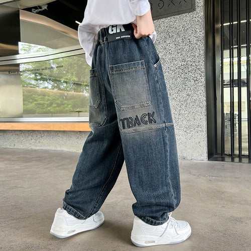 Unisex lässige Baggy-Jeans Drune