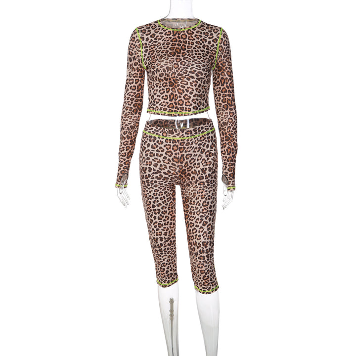 Damen Tierdruck Sport-Set Drune