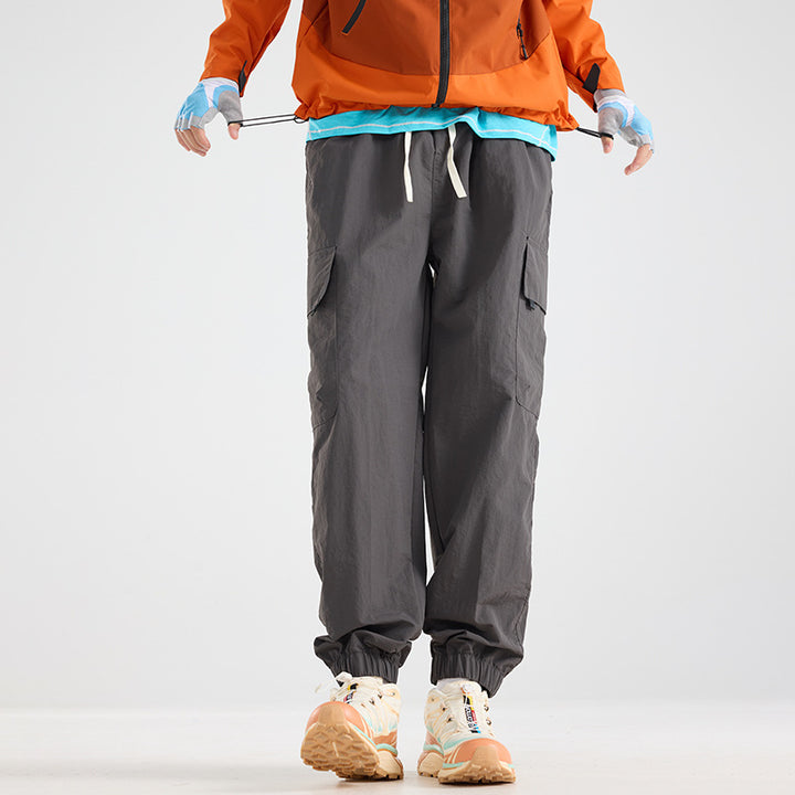 Herren Leichte Utility-Cargo-Hose aus Ripstop mit elastischem Saum und Mehrfachtaschen Drune