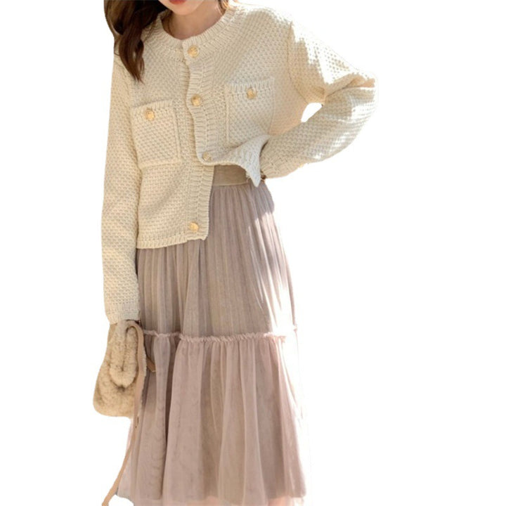 Damen Strickjacke mit dekorativen Knöpfen und eingearbeiteten Taschen Drune