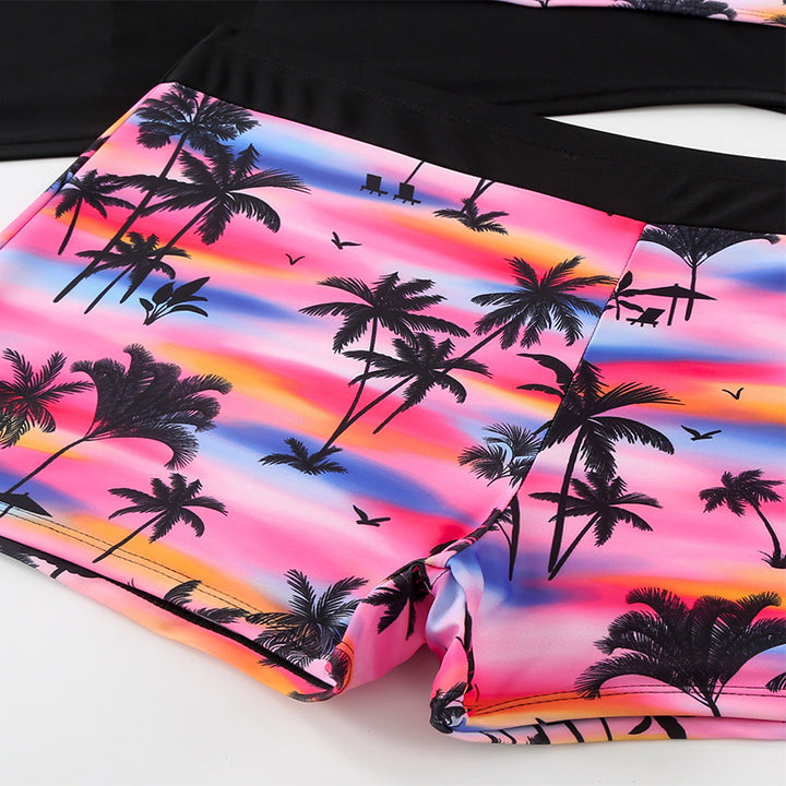 Damen Sport-Badeanzug mit modernem Oberteil und Shorts Drune