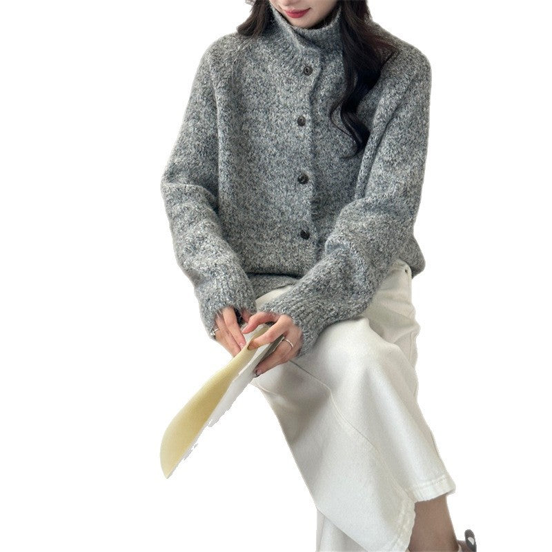 Damen Kuschelige Strickjacke mit feinen Knopfdetails und lässigem Schnitt Drune