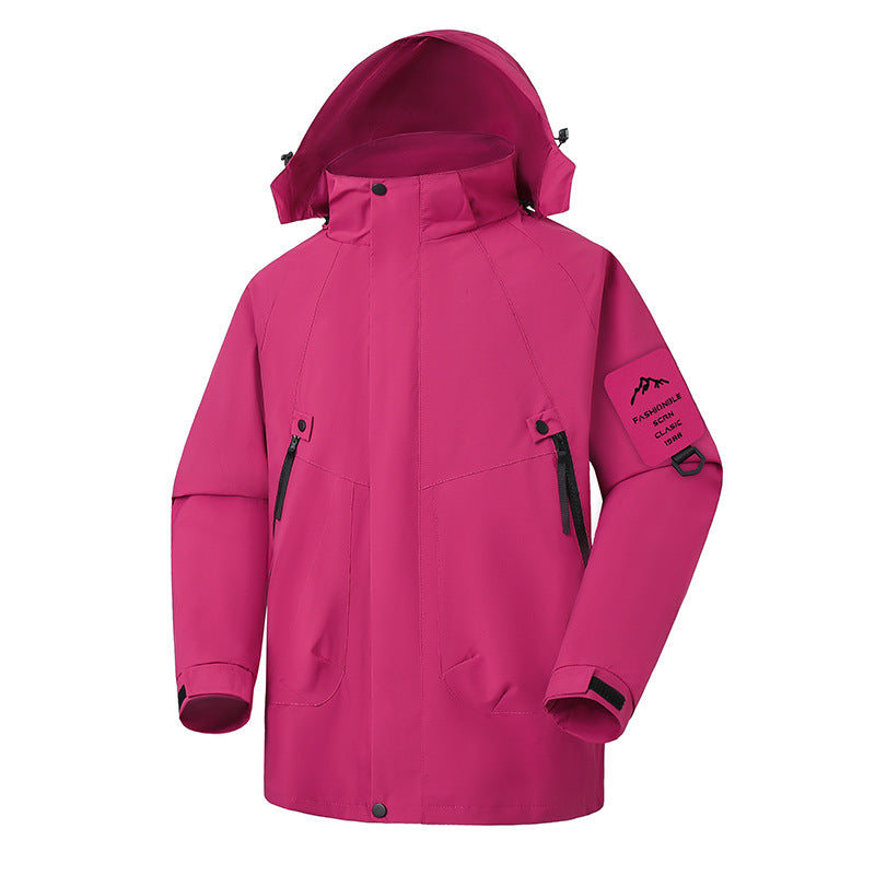 Herren Wasserdichte Softshell-Outdoorjacke mit verstellbarer Kapuze und versiegelten Nähten Drune