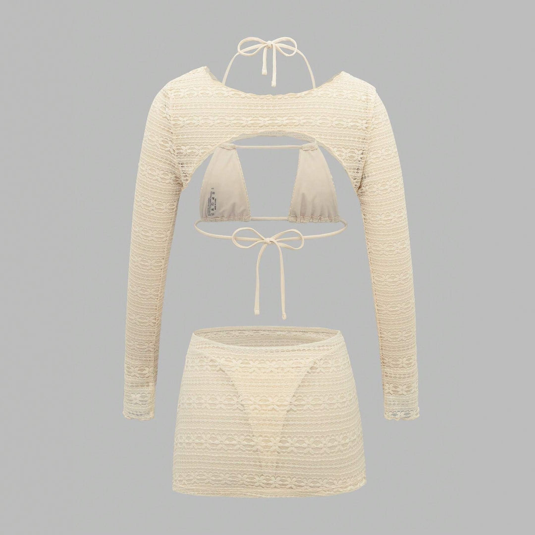 Damen Set aus Cropped Top und Mini-Rock Drune