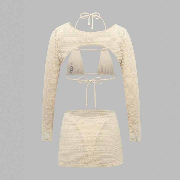 Damen Set aus Cropped Top und Mini-Rock Drune