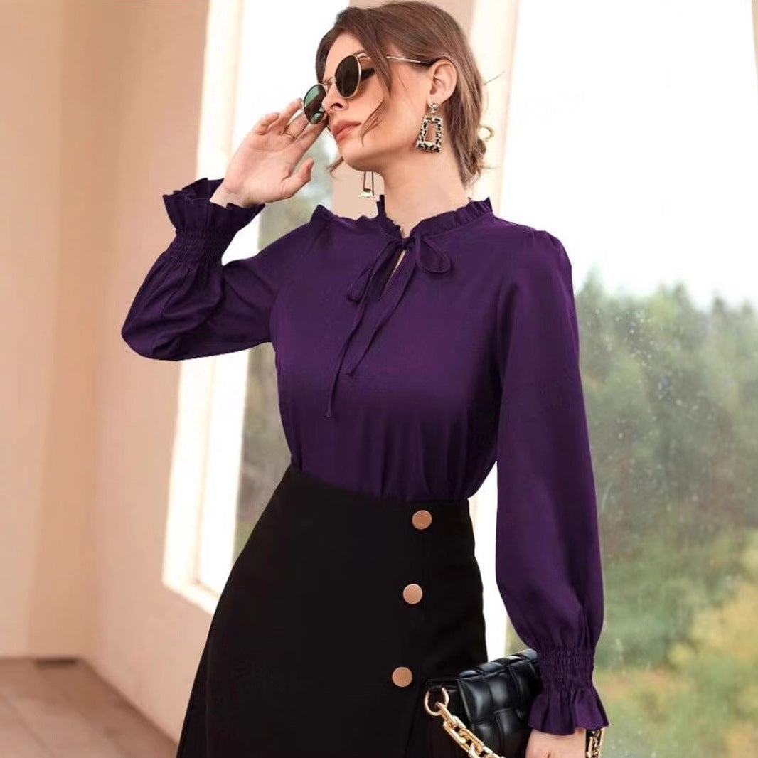 Drune | Satin Langarmshirt