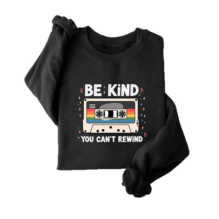 Damen Sweatshirt mit Vintage-Kassettenmotiv und inspirierendem Schriftzug Drune