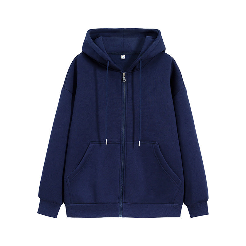 Unisex Oversize Kapuzen-Fleecejacke mit Boxy-Schnitt und Metall-Reißverschluss Drune