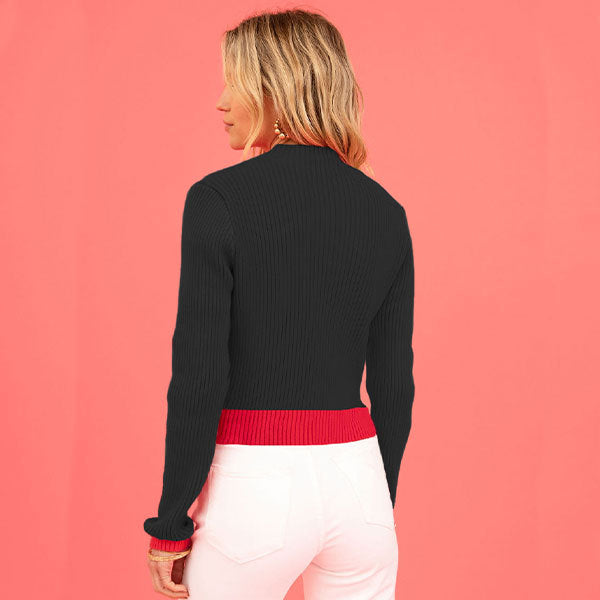 Damen Strickpullover mit Herzmuster Drune
