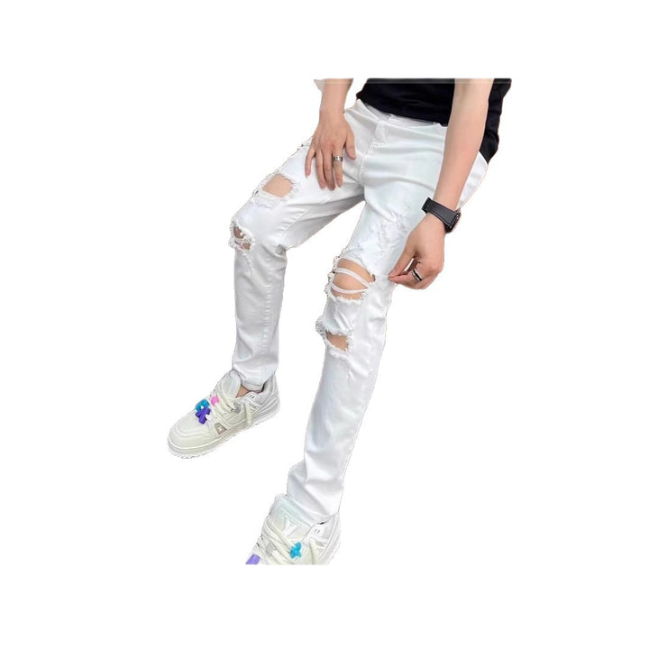 Herren Modische Destroyed Jeans Drune