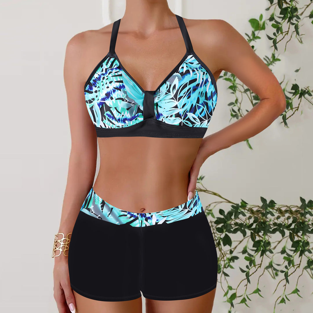 Drune – Bikini mit hoher Taille und geometrischem Muster