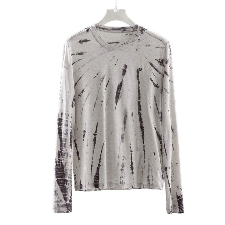 Herren Langärmeliges Batik-Longsleeve mit Slub-Struktur Drune