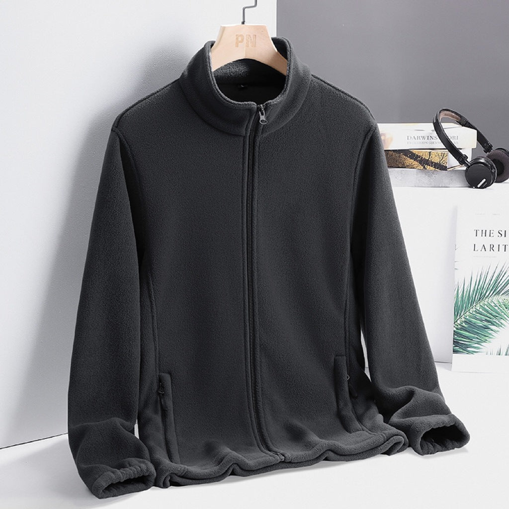 Damen Modische Fleecejacke mit hohem Kragen Drune