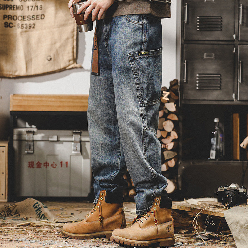 Herren Bequeme Utility Cargo-Hose Drune