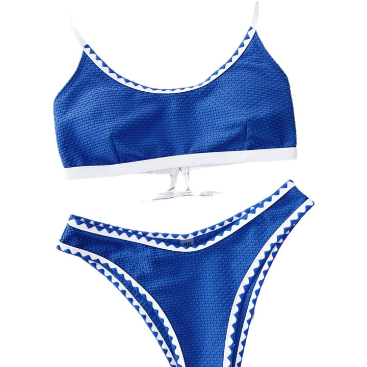 Damen Sportlicher Bikini mit Struktur und kontrastierenden Details Drune