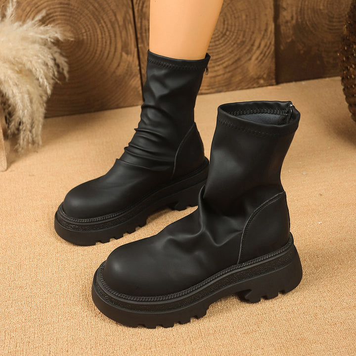 Damen modische Stiefeletten mit gefüttertem Design und robustem Profil Drune