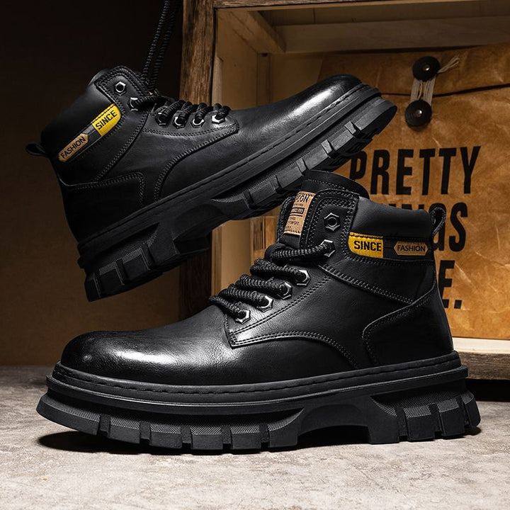 Drune | Herren lässige sportliche Canvas Stiefel mit dicker Sohle