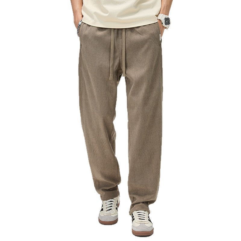 Herren Cordhose mit Kordelzug und geradem Bein Drune