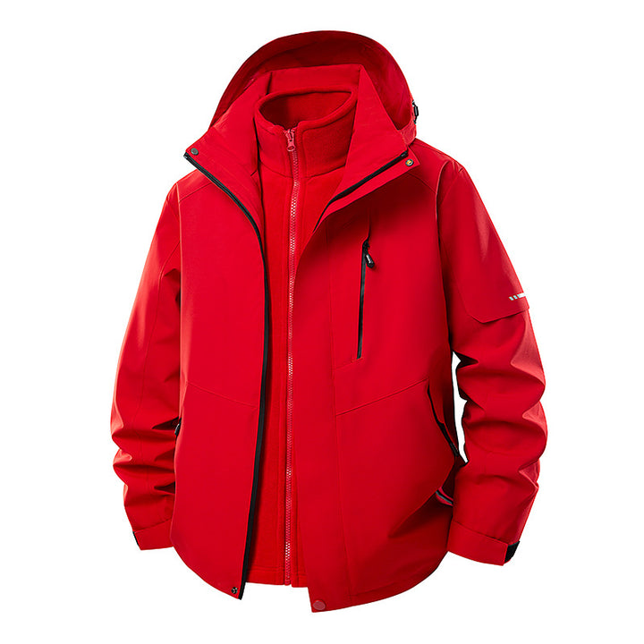 Herren Multifunktionale Winterjacke mit abnehmbarer Kapuze Drune