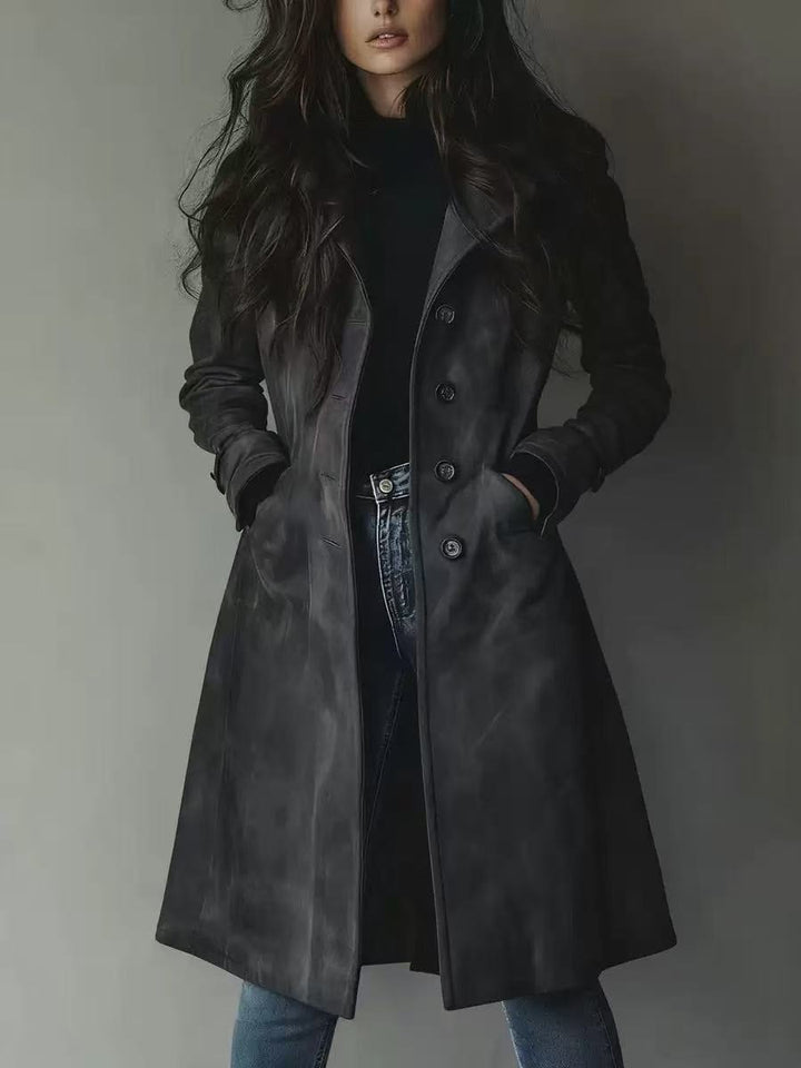 Damen Eleganter und Stilvoller Trenchcoat Drune