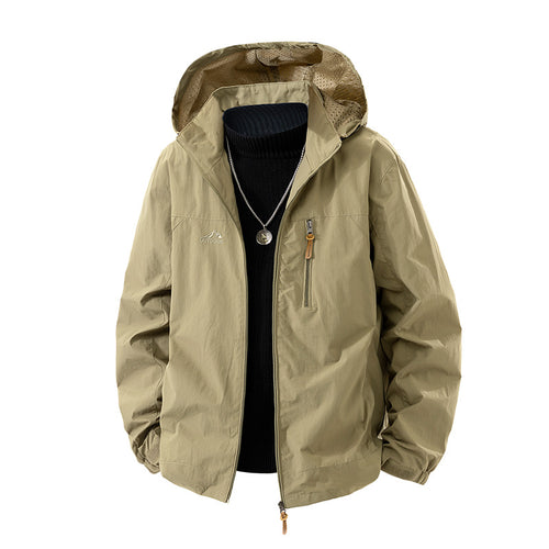 Herren Outdoor-Jacke mit Kapuze und praktischen Taschen Drune