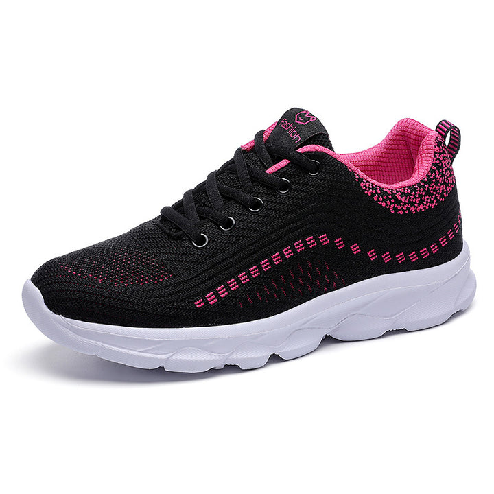 Damen nan ultraleichter Komfort-Gehsneaker für Alltag und Freizeit mit nahtlosem Strickobermaterial, reaktionsfreudiger Luftkissen-Zwischensohle und gepolstertem Fersenkragen Drune
