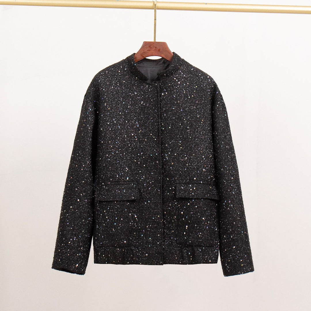 Drune | Strukturierter Bouclé-Jacke - Schick & Minimalistisch - Hakenverschluss - Herbst & Winter Schicht