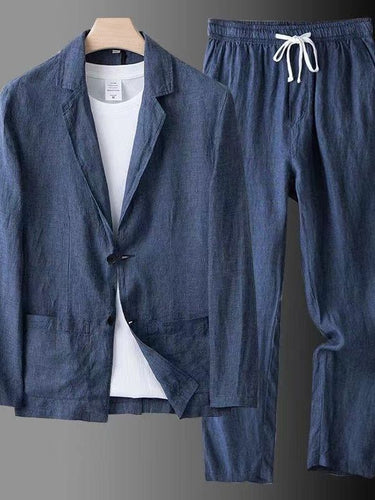 Herren lässiges Anzug-Set aus luftiger Baumwolle Drune