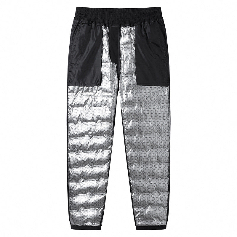 Herren Gepolsterte Thermohose mit Steppung, elastischem Bund und Reißverschlusstaschen Drune