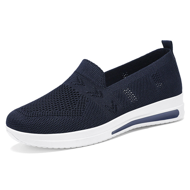 Damen Slip-On Freizeitsneaker mit atmungsaktivem Strickoberteil und rutschfester Sohle Drune