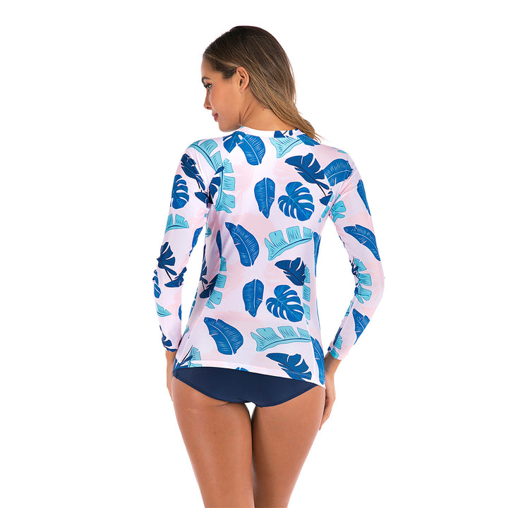 Damen Langarm-Surfuanzug mit floralem Motiv Drune