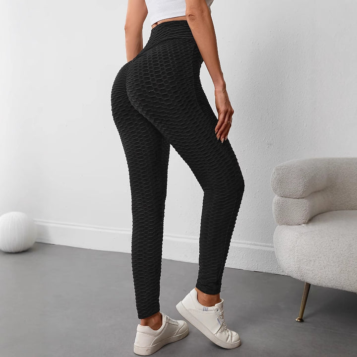 Damen Hochtaillierte Sportleggings mit strukturierter Oberfläche Drune