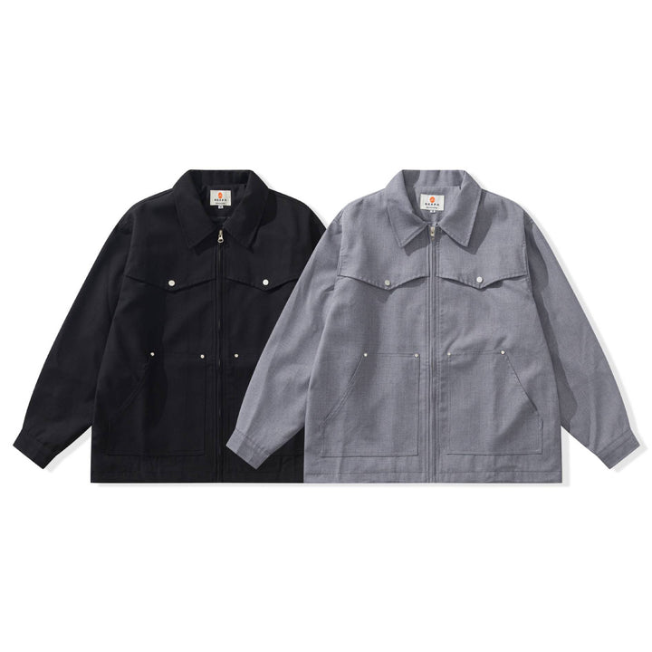 Herren Utility-Chorejacke mit durchgehendem Reißverschluss und großen Pattentaschen Drune