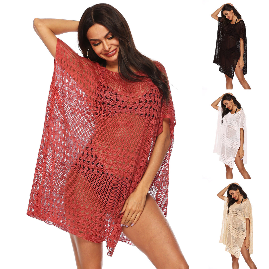 Damen eleganter Strandsarong mit filigranem Häkelmuster Drune