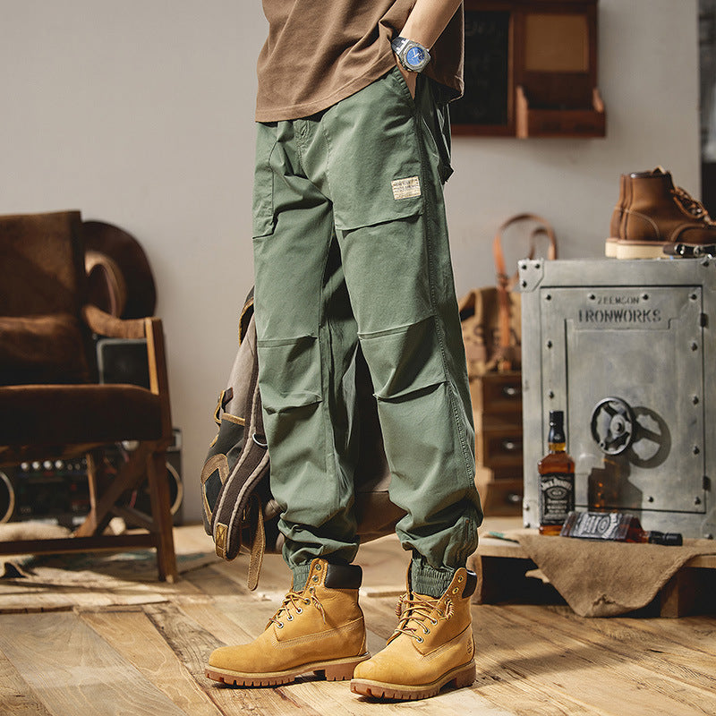 Herren Funktionale Kargo-Joggerhose mit Kniepaneelen, elastischen Bündchen und Mehrfachtaschen Drune