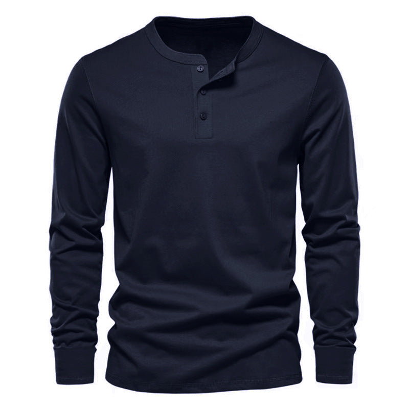 Herren Longsleeve Henley aus leichter Baumwollmischung Drune
