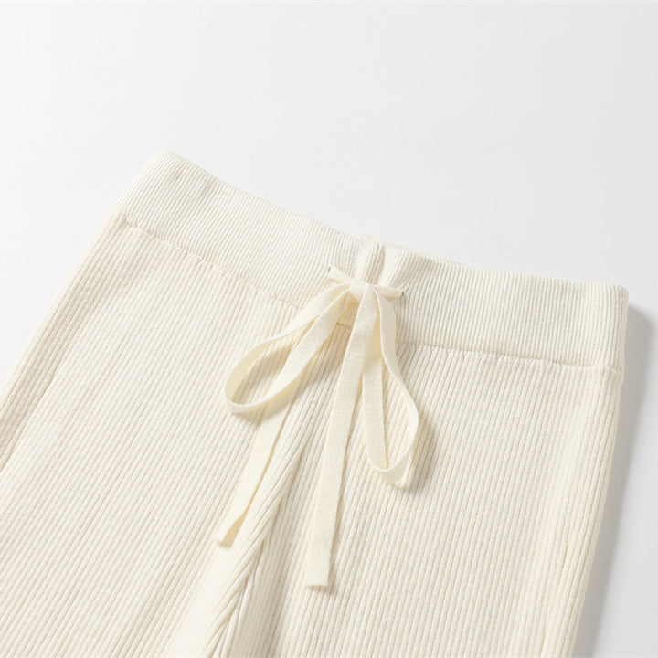 Damen Bequeme und lässige Strickpalazzo-Hose Drune