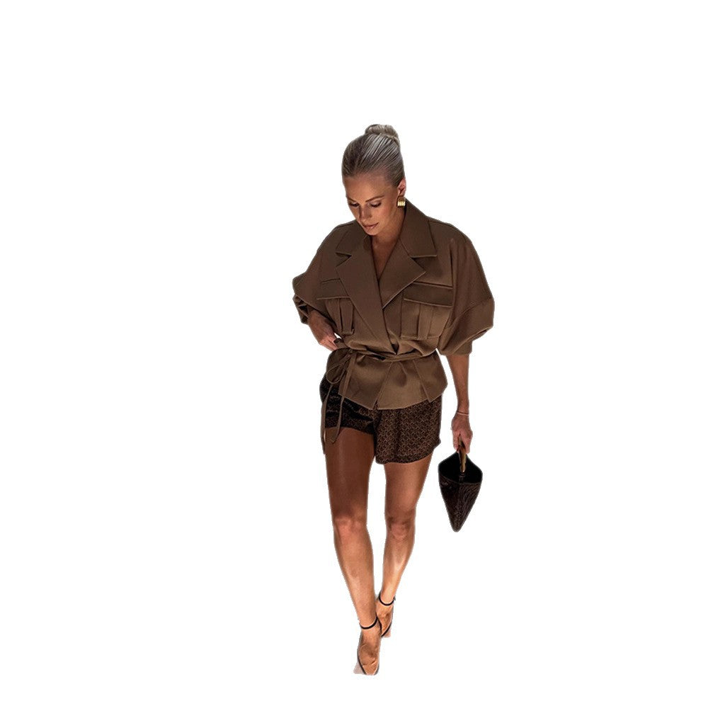 Damen Oversized Janker aus hochwertigem Stoff Drune