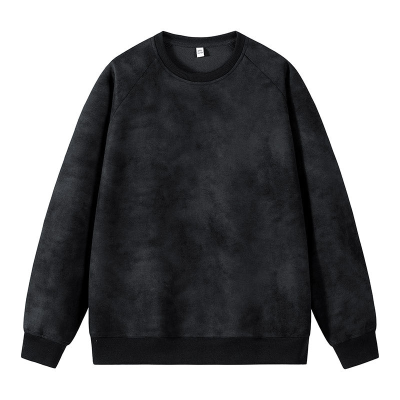 Herren Oversized Sweatshirt mit gebürstetem Fleece-Innenfutter und Vintage-Waschung Drune