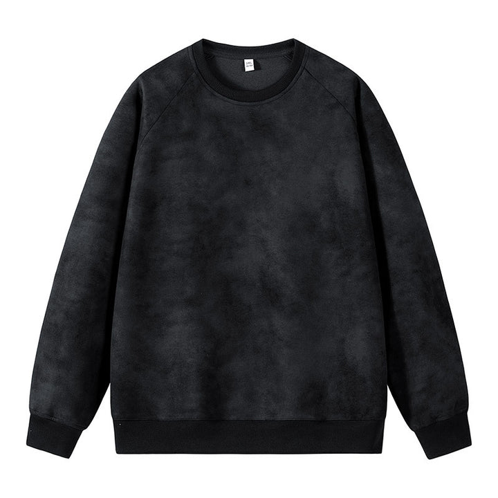 Herren Oversized Sweatshirt mit gebürstetem Fleece-Innenfutter und Vintage-Waschung Drune