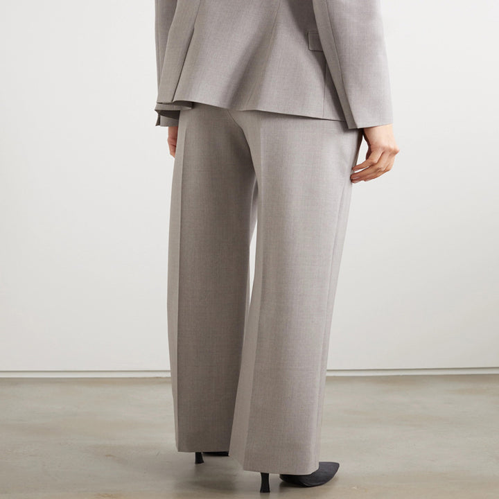 Damen Maßgeschneiderter Hosenanzug mit weitem Bein und einreihigem Blazer Drune