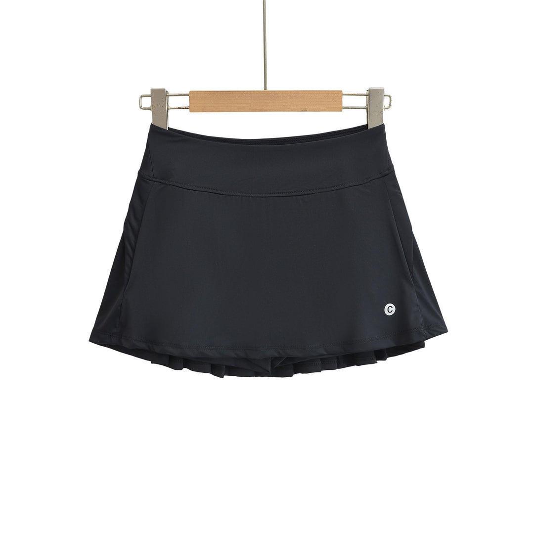 Damen Sportlicher Faltenrock mit integrierten Shorts Drune