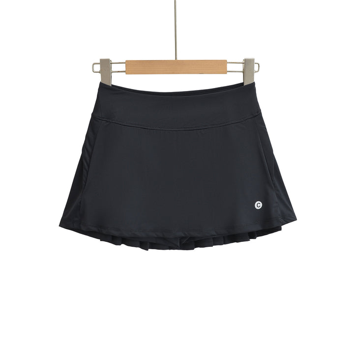 Damen Sportlicher Faltenrock mit integrierten Shorts Drune