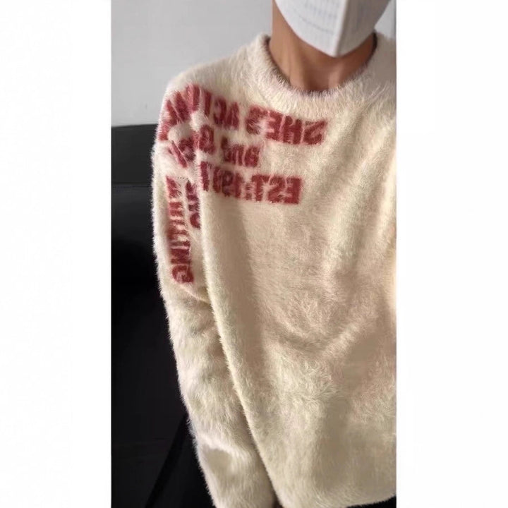 Damen Lässiger Oversized Pullover mit grafischem Print Drune