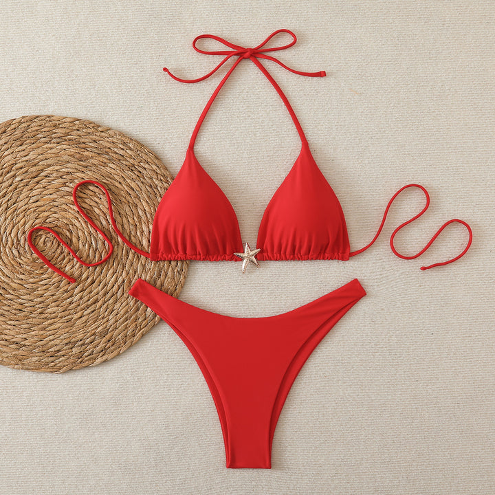 Damen Triangel-Bikini mit modischem Stern-Detail Drune